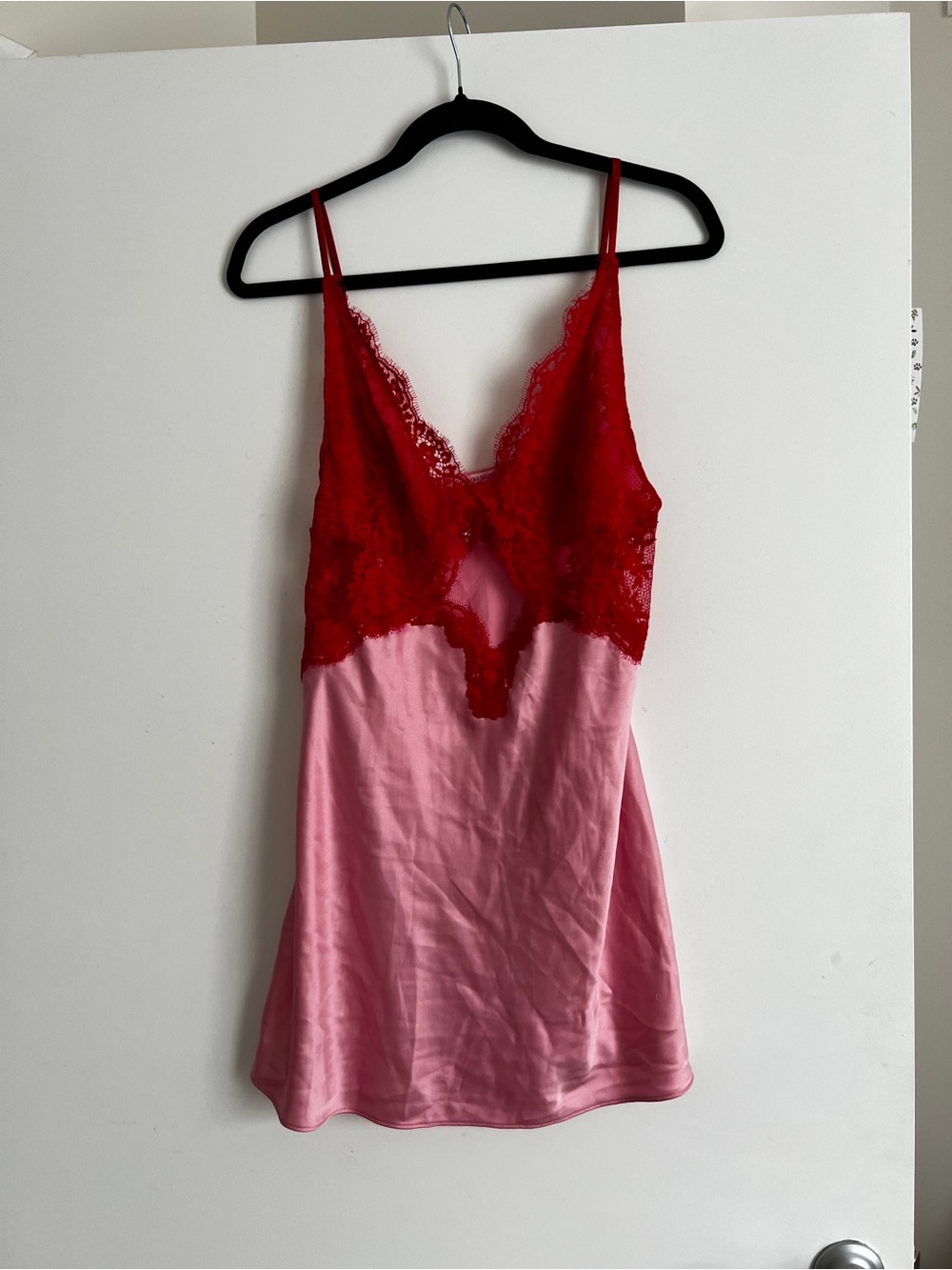 Victoria's Secret Red Lace with Pink Slip Nightdress